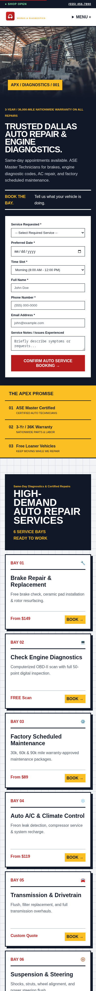 Automotive Repair Mobile Preview